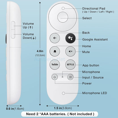 New G9N9N GZRNL For Chromecast 4K Google TV Voice Bluetooth IR Remote Control
