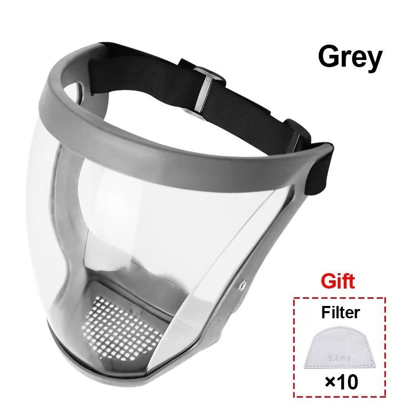 Head Cover Anti-fog Full Face Shield Super Protective Transparent Safety Mask