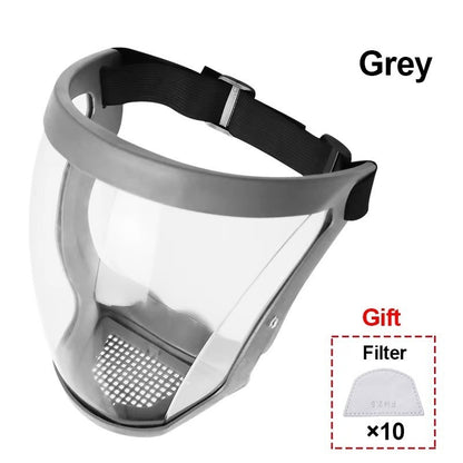 Head Cover Anti-fog Full Face Shield Super Protective Transparent Safety Mask