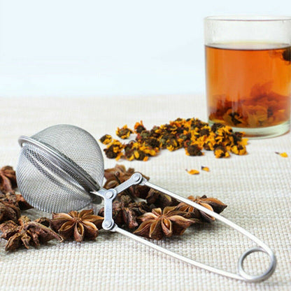 2pcs Herbs Loose Strainer Tea Mesh Ball Infuser Leaf Stainless Reusable