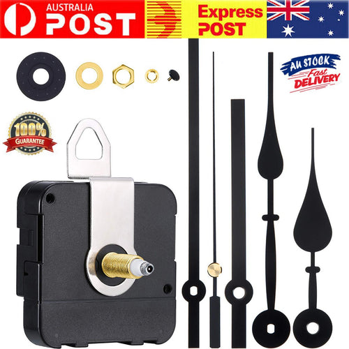 1X Replacement Quartz Clock Movement Mechanism Motor & Metal Hands & Fittings AU