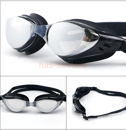 Prescription Swimming Goggles Myopia Adult Kids Quality Anti-fog to -10.0 NEW AU