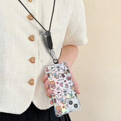 2PCS Stainless Steel Flexible Phone Lanyard Compatible with iPhone 17Pro Max With Neck Strap