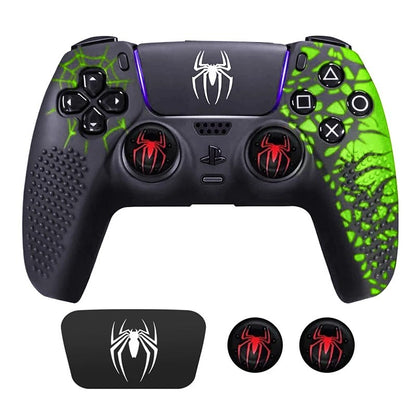 Anti-Slip Silicone Cover Skin Compatible For PS5 Controller with Thumb Grip Cap