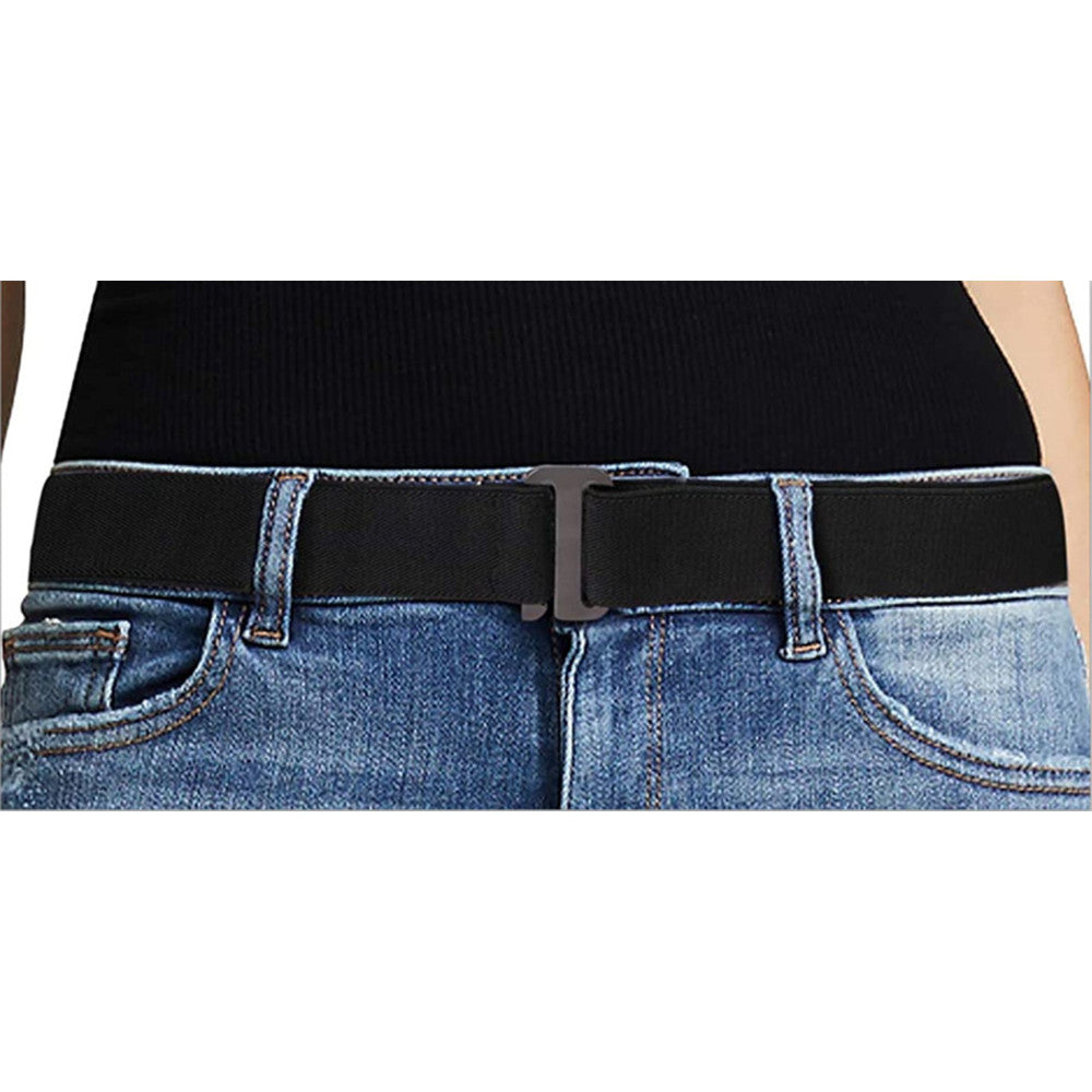 Woven Stretch Sweater Tuck Band Buckle Braided Belts  Men Women