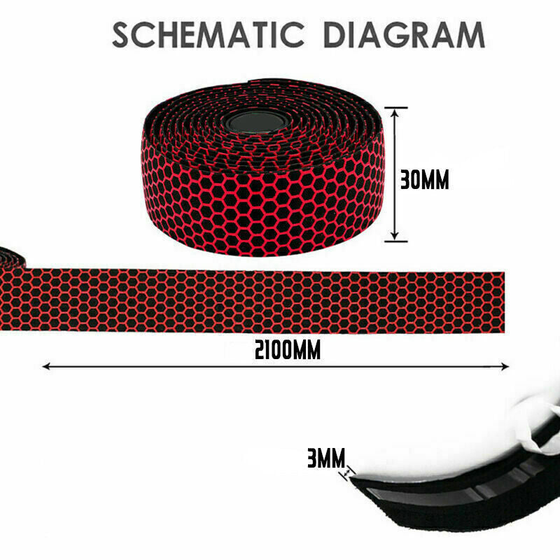 2xThick Bicycle Handlebar Tape Bar Drop Wrap MTB Road Bike Anti-Slip Punch AU