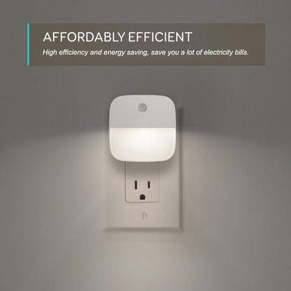 AU Plug-in LED Motion Sensor Night Light Dusk to Dawn Sensor Hallway Nightlight
