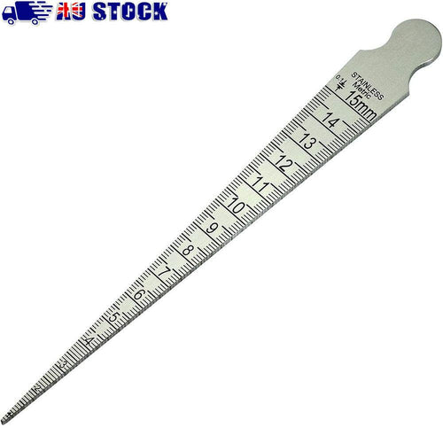 1-15mm Welding Gauge Stainless Steel Taper Ruler Taper Gauge  Aperture