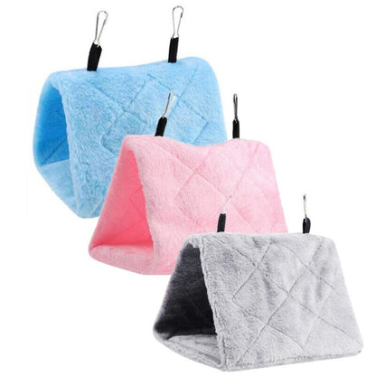 Color Cage Bird Hut Toy Parrot Tent Hang Cave Bed Triangle Nest Pet Hammock