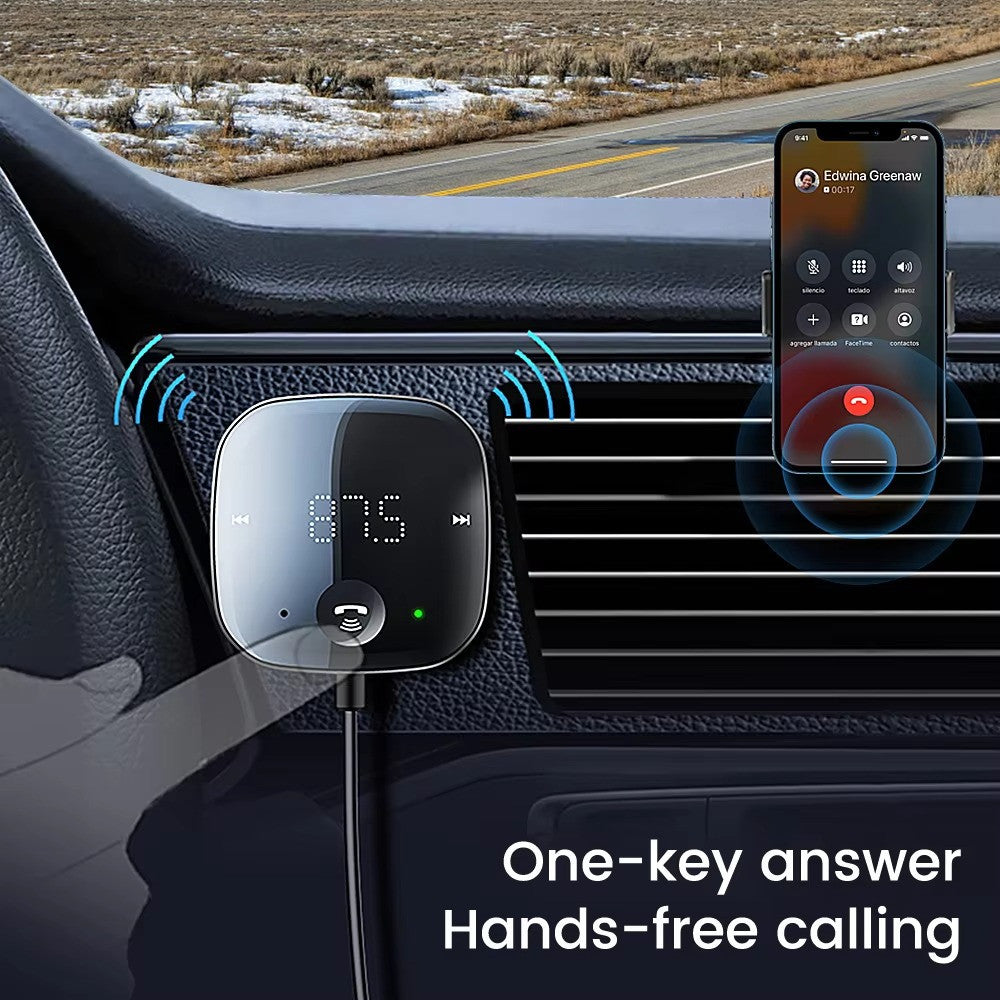 USB Bluetooth 5.0 Wireless Car FM Transmitter Aux Stereo Audio Receiver Adapter