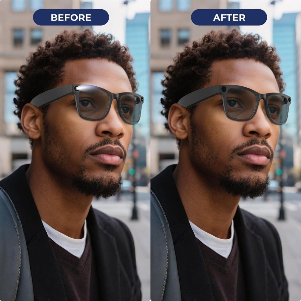 Non-Slip LED Light Blocking Stickers for Ray Ban Meta Wayfarer/Skyler/Headline