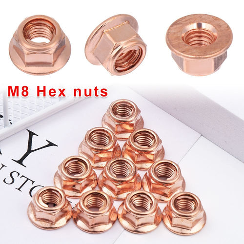 High Quality Tool Flashed Exhaust Copper M8 Nut 8mm Nuts High Temperature Nuts