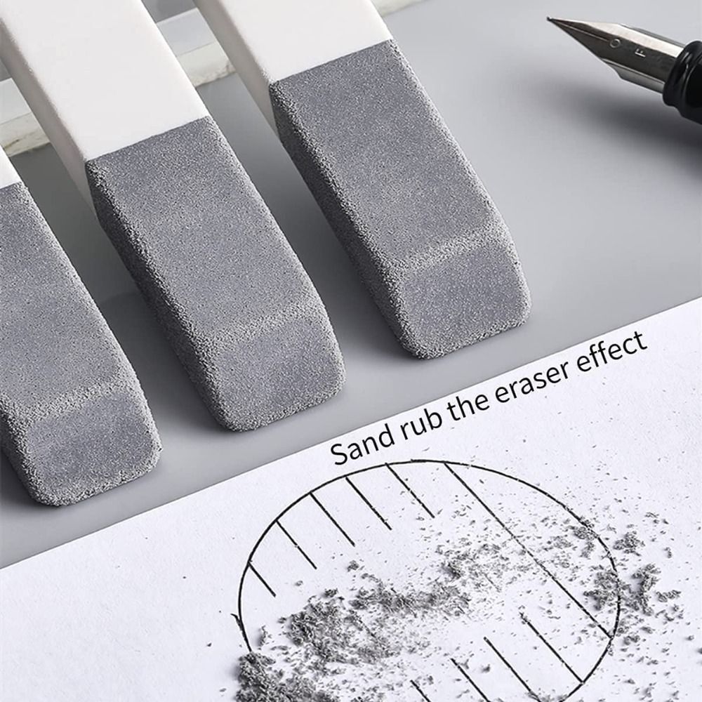 5PCS Dual-use Frosted Eraser Matte Pen Eraser  Ballpoint Pen Ink