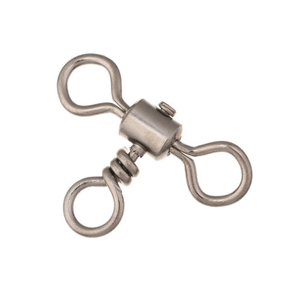 3 Way Bearing Swivel Fishhook Connector T-shape Fishing Swivels Cross Line