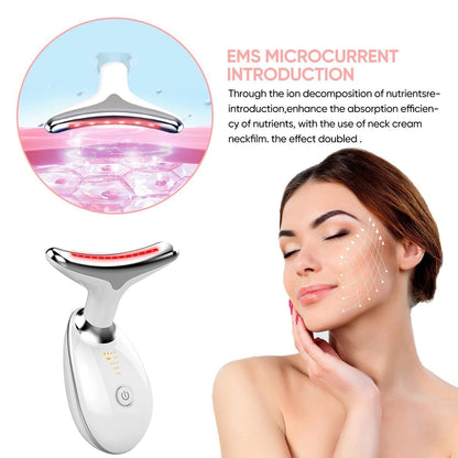 Neck Anti Wrinkle Face Beauty Device Skin Lifting Tighten Rejuvenation Massager