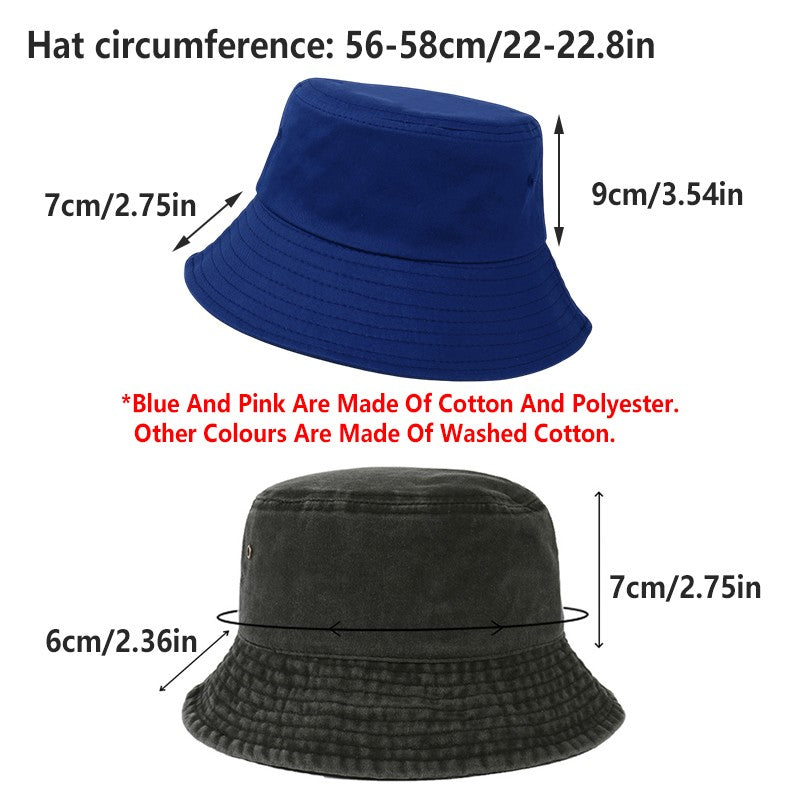 Unisex Men Women Washed Cotton Outdoor Camping Sports Bucket Fisherman Hat Style