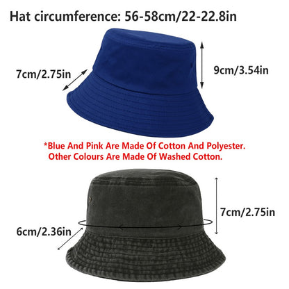 Unisex Men Women Washed Cotton Outdoor Camping Sports Bucket Fisherman Hat Style