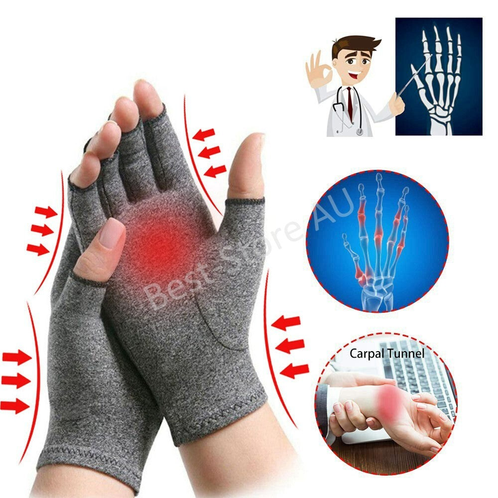 Arthritis Gloves Compression Joint Finger Hand Wrist Support Brace Pain Relief