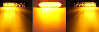 4 x Strobe Warning Light Amber LED Side Flashing Beacon Emergency Hazard (4pcs)
